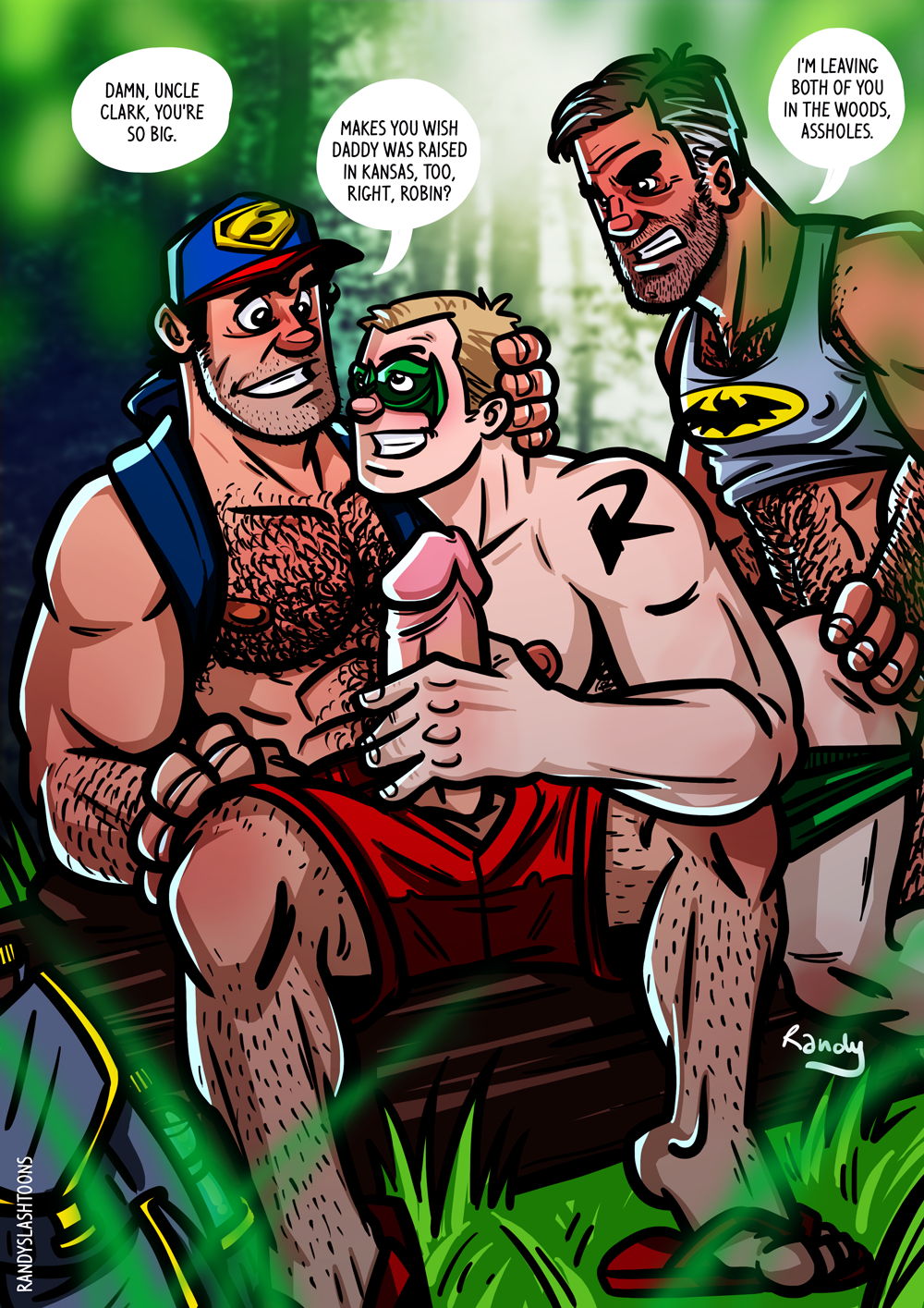 Rule 34 3males Age Difference Backpack Banter Bara Batman Bruce Wayne