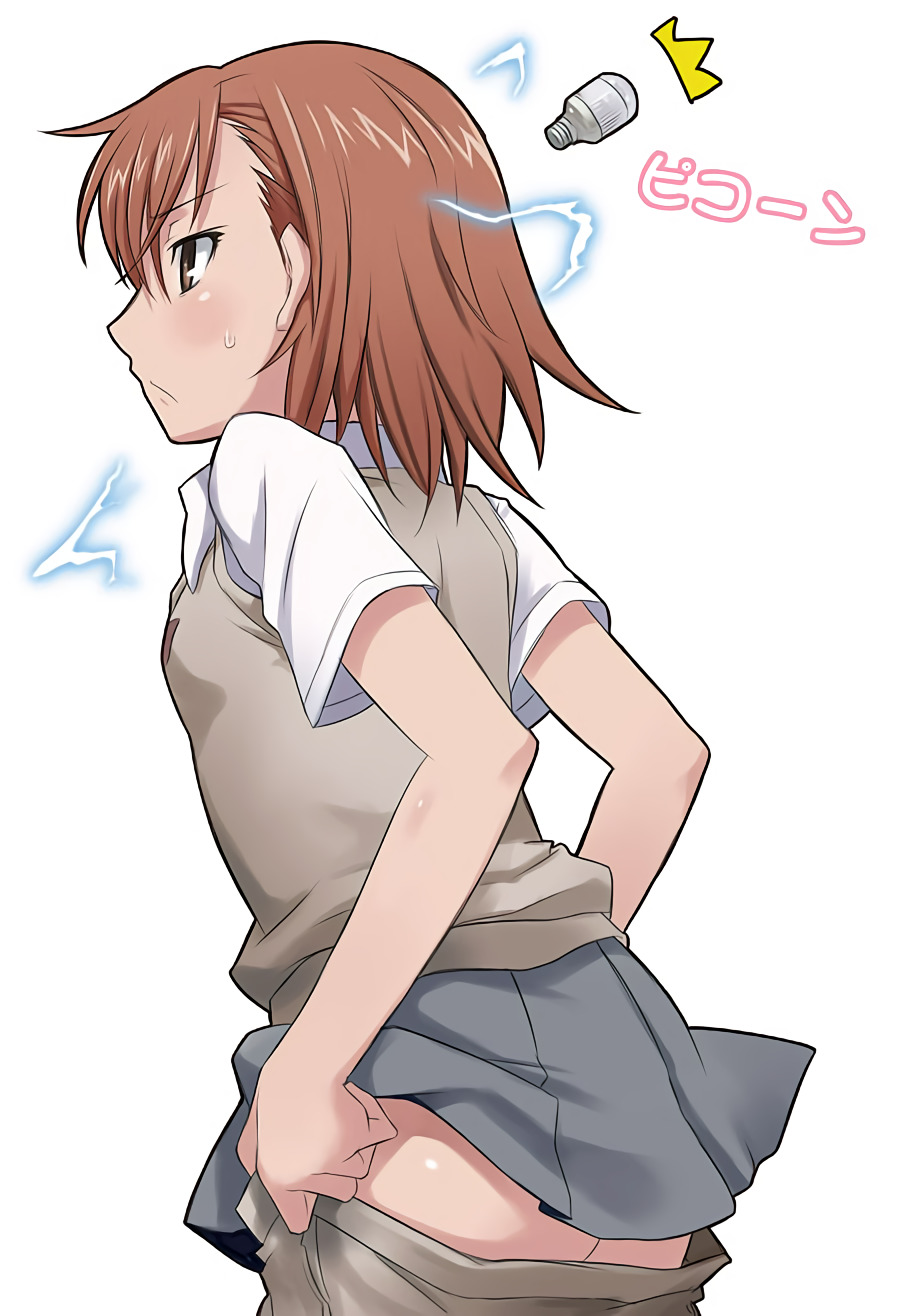 Rule S Girls Anime Ass Biribiri Blush Brown Bottomwear