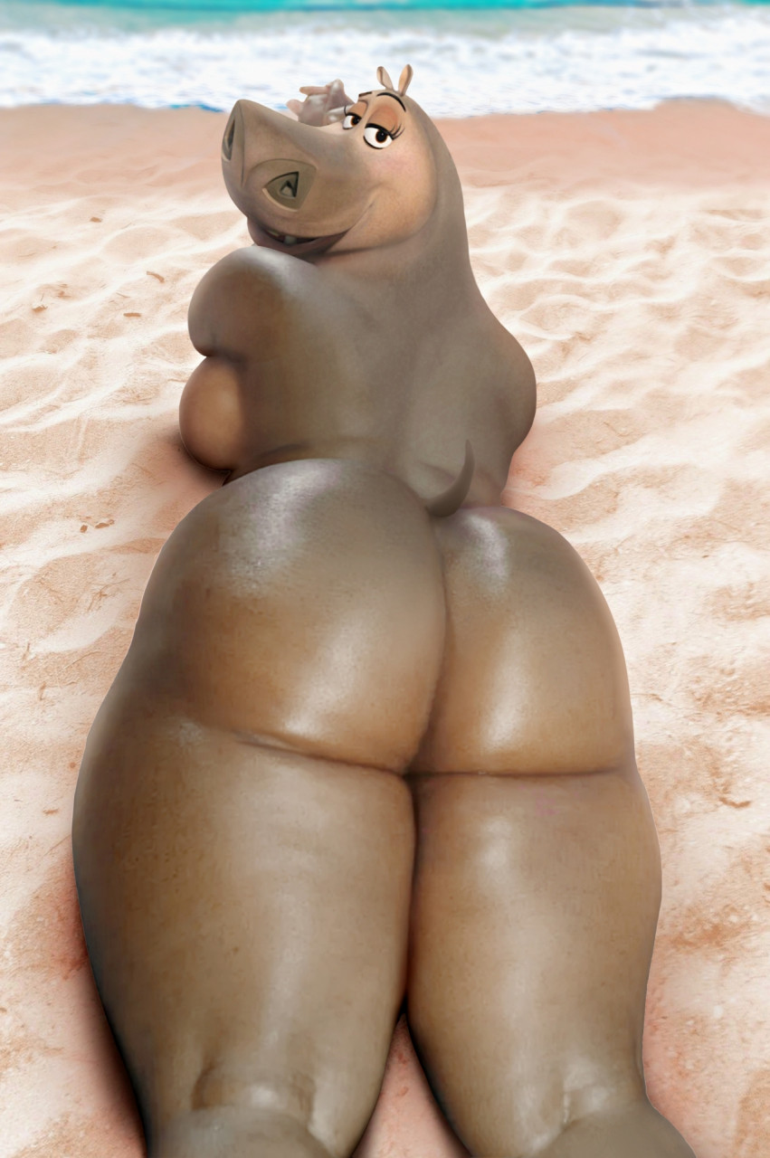 Rule 34 - Anthro Ass Ass Beach Big Ass Big Breasts Big Butt Breasts Common  Hippopotamus Dreamworks Edit Female Female Only Gloria The Hippopotamus Hi  Res Hippopotamid Huge Ass Huge Butt Humanoid