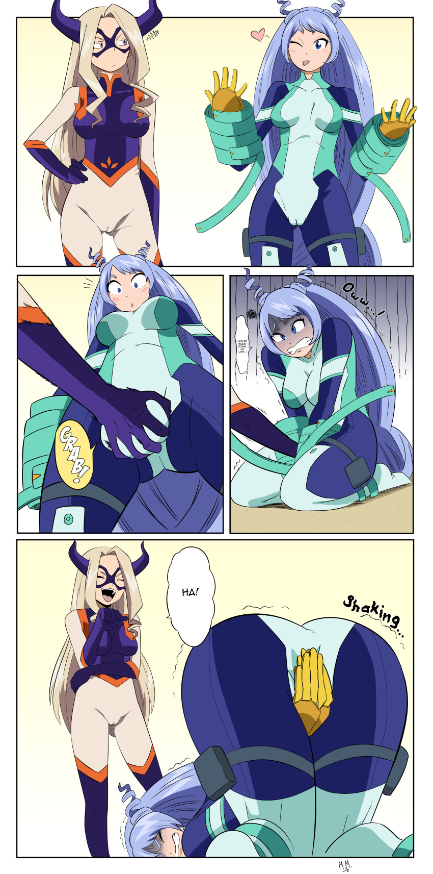 Rule 34 - Cameltoe Comic Crotch Grab Cuntbusting Female Only Femsub  Monkeeman0918 Mount Lady My Hero Academia Nejire Hado Pussy Squeeze  Squeezing Pussy Yuu Takeyama | 6095203