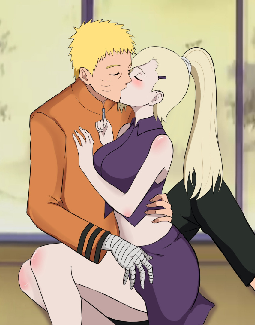 Rule 34 - 1boy1girl Against Wall Bandaged Arm Bare Legs Blonde Hair Blush  Boruto: Naruto Next Generations Busty Closed Eyes Crop Top Cuddling Female  Forest Fully Clothed Ino Yamanaka Jacket Kissing Male