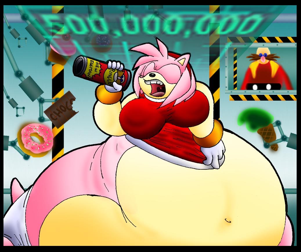 Rule Girls Amy Rose Anthro Belly Breast Chips Food Chocolate