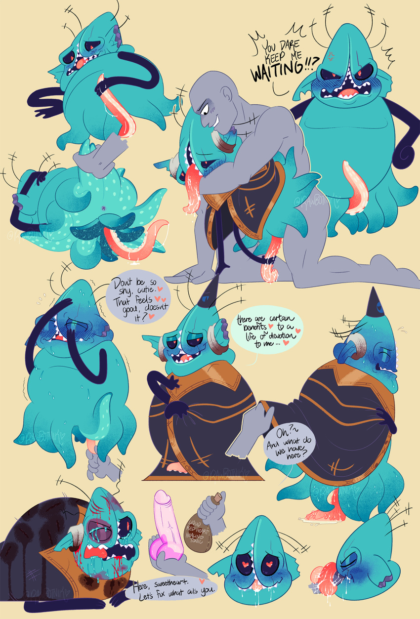 Rule 34 - Anonymous Character Anthro Blood Bodily Fluids Cult Of The Lamb  Duo Faceless Character Faceless Male Genitals Hi Res Human Kallamar (cult  Of The Lamb) Male Malemale Mammal Penis Prehensile