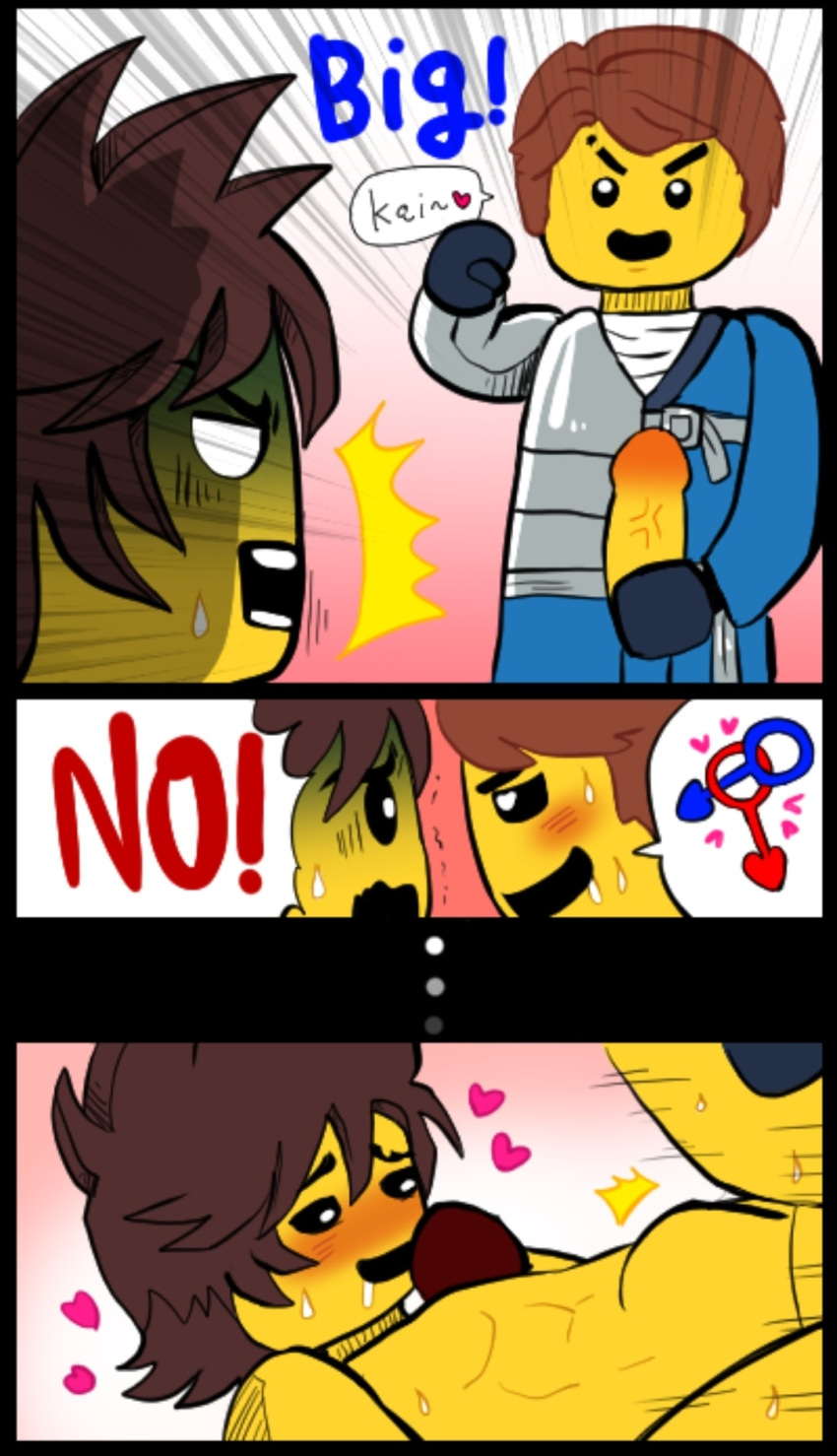 Rule 34 - Boy Gay Jay (ninjago) Kai (ninjago) Lego Ninjago Shimotsuki  Kitsune Toony Yaoi | 7017242