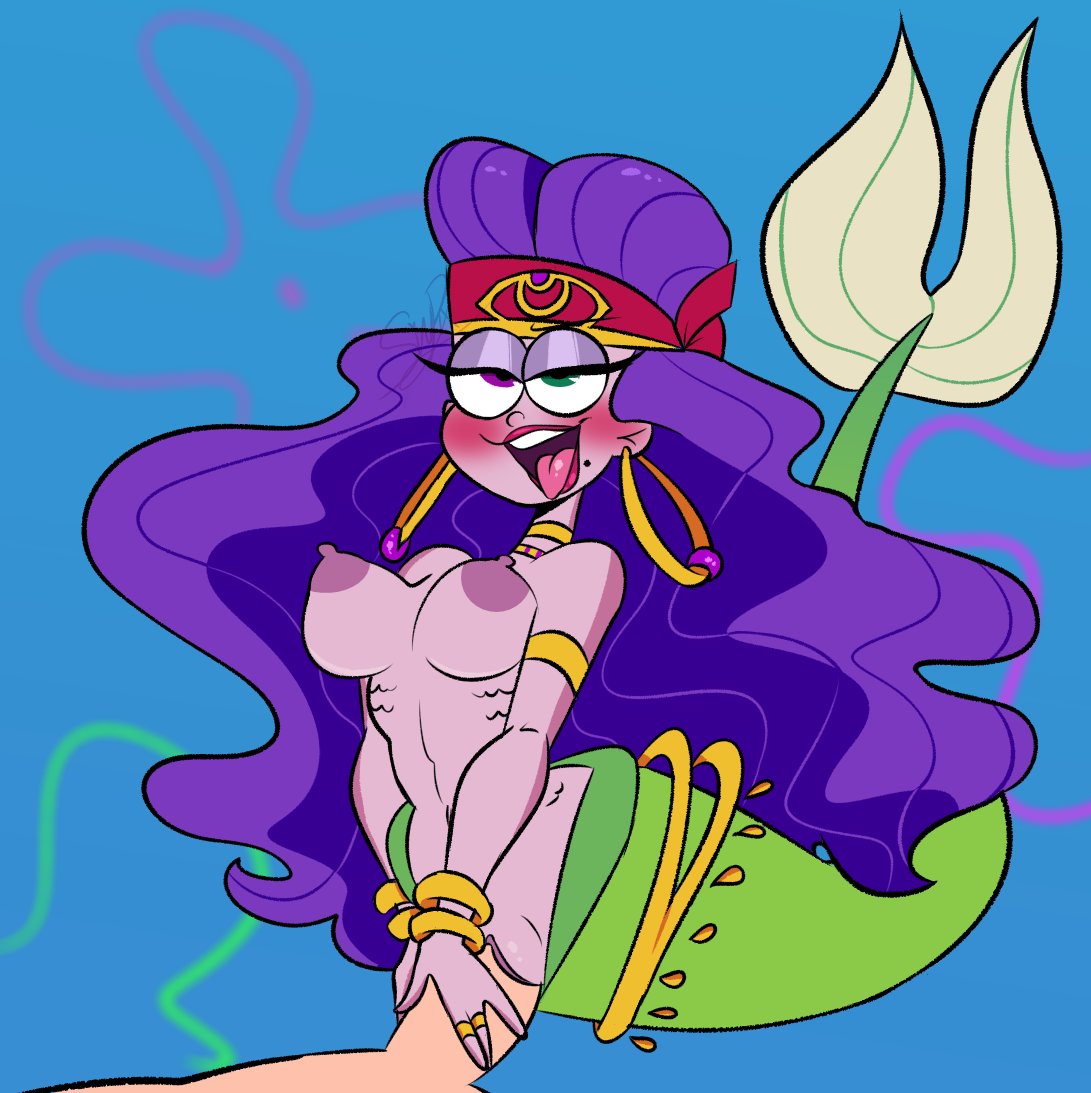 Rule 34 - 1girls Big Breasts Breasts Female Focus Female Penetrated Fish  Tail Heterochromia Long Hair Madame Kassandra Mermaid Nipples Pixelzsinful  Purple Hair Purple Skin Spongebob Squarepants Spongebob Squarepants: The  Cosmic Shake (