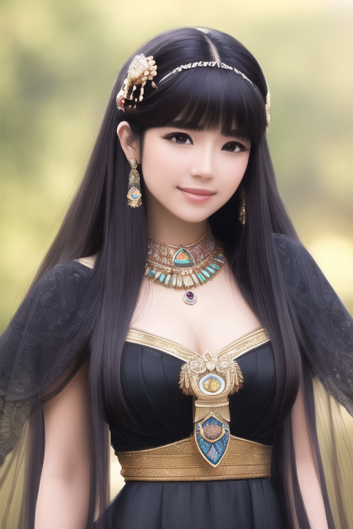 Rule 34 1girls Ai Generated Black Eyes Black Hair Breasts Cleavage