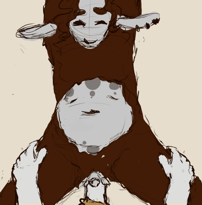 Rule 34 Alpaca Andromorph Animated Anthro Belly Bouncing Belly Bovid