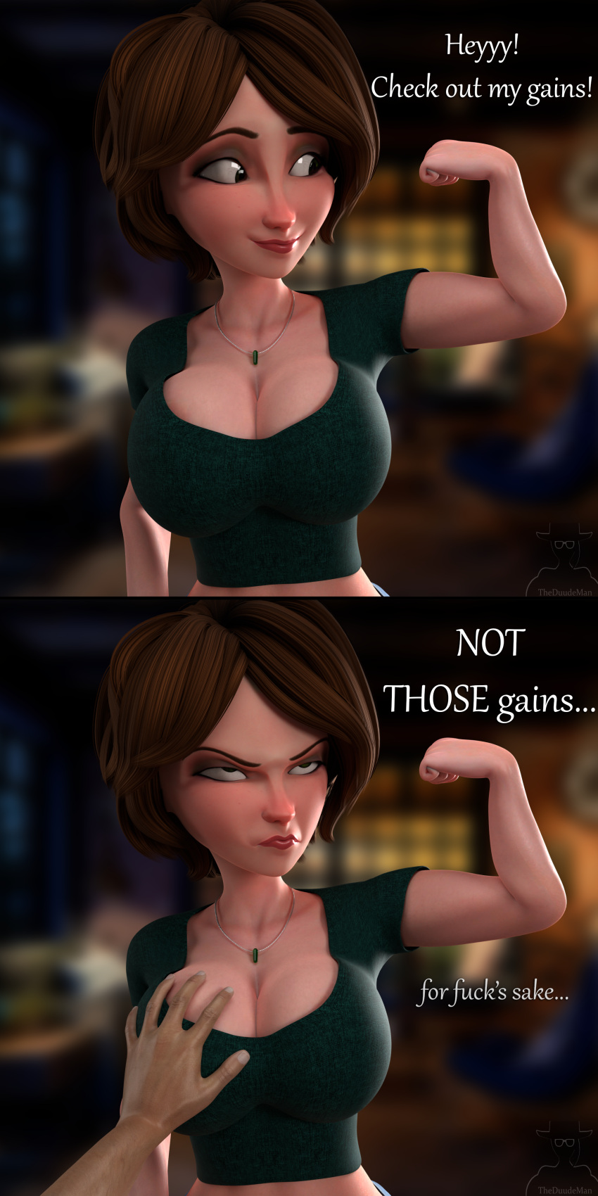 Rule 34 - 1boy 1girls 3d Aunt Big Breasts Big Hero 6 Blender Blender  (software) Breast Fondling Breast Grab Breast Squeeze Brown Hair Brown Hair  Bursting Breasts Cass Hamada Cleavage Clothed Dialogue