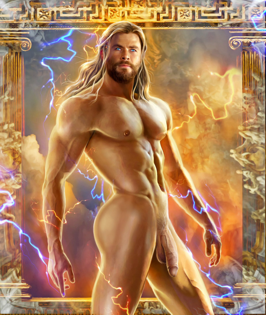 Rule 34 - Actor Big Cock Big Penis Carlos Gzz Celebrity Chris Hemsworth  Flaccid Flaccid Penis Huge Cock Huge Cock In Character Lightening Long Hair  Male Male Only Marvel Muscles Muscular Muscular