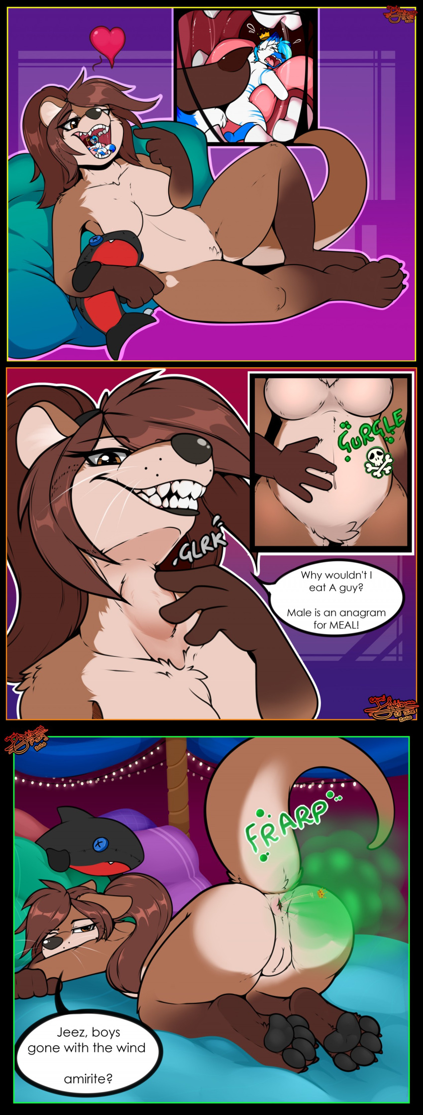 Giantess vore digestion comic