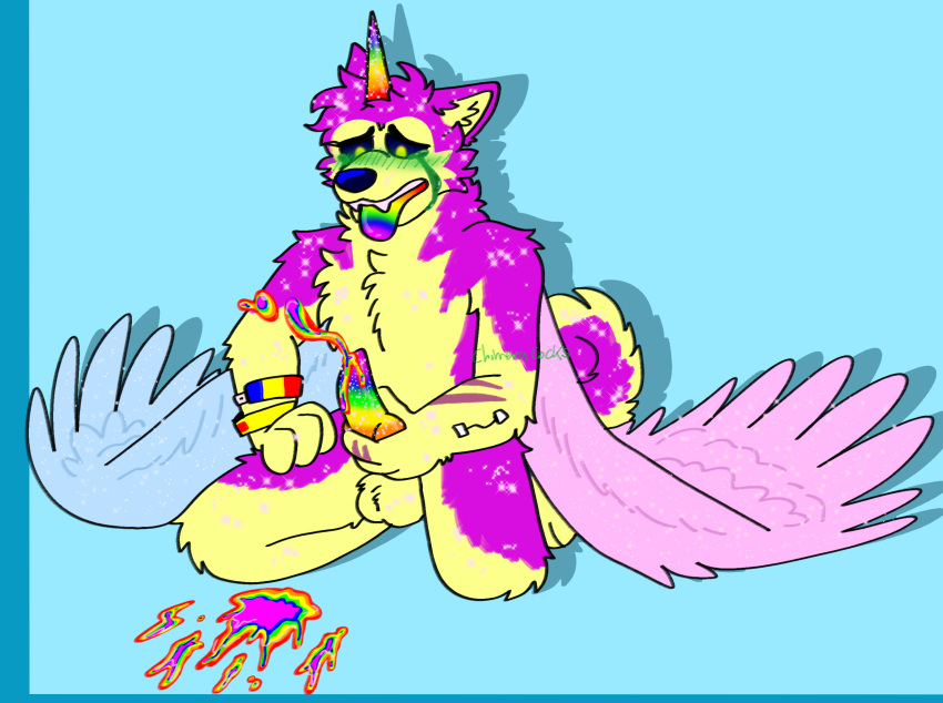 Rule Alaskan Malamute Alicorn Anthro Bodily Fluids Canid Canine