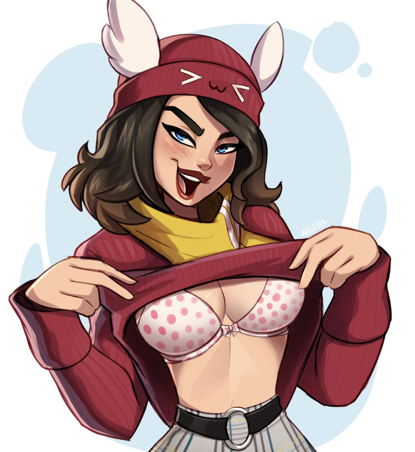 Rule 34 - Bra Christmas Theme Female Flashing Fortnite Magaska19 Partially  Clothed Skye (fortnite) Small Breasts Winter Winter Wonder Skye (fortnite)  | 7144859