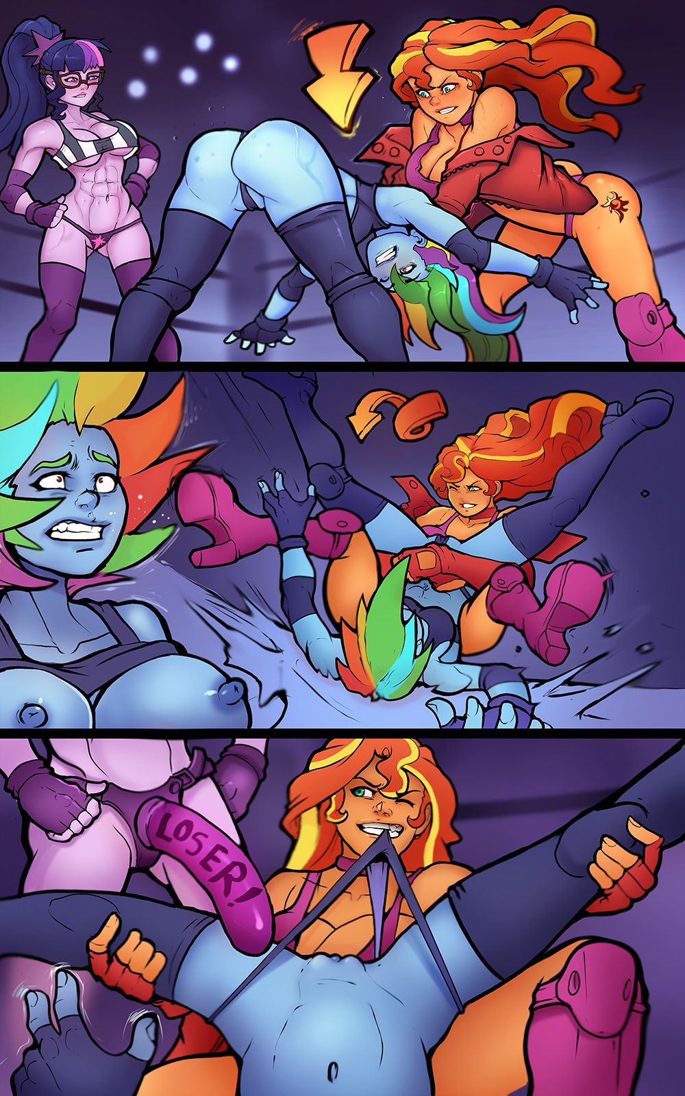 Rule 34 - Abs Big Breasts Biting Panties Equestria Girls Female Only Huge  Strap-on Humanized Imminent Rape Imminent Sex Markydaysaid My Little Pony  Rainbow Dash (mlp) Sci-twi Sex Fight Smooth Skin Sunset