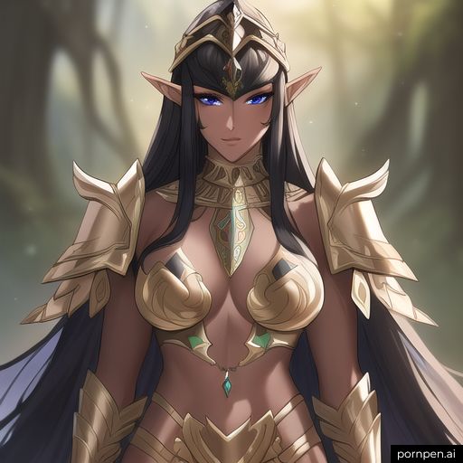 Rule 34 Ai Generated Armor Armour Blonde Hair Blue Eyes Dark Skinned