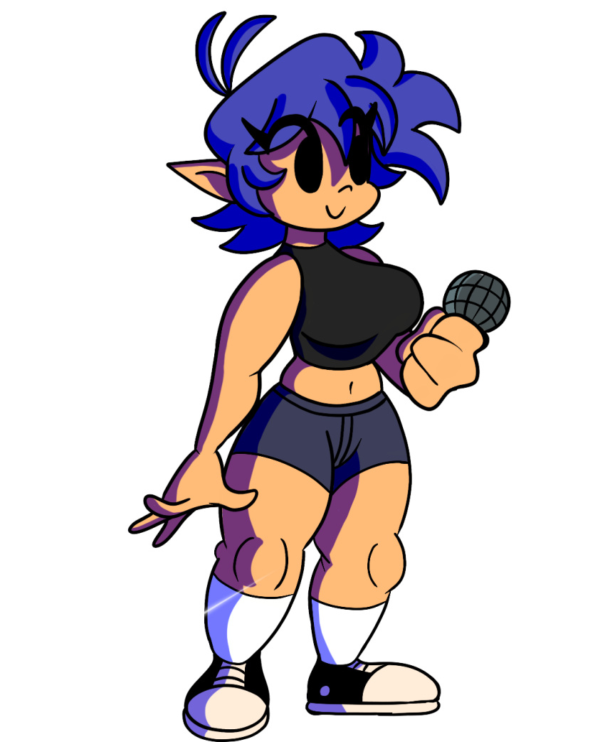 Rule 34 - Blue Hair Emi (character) Emi (twistedgrim) Endianimates Friday  Night Funkin Holding Object Kneecaps Microphone Muscular Muscular Female Oc  Original Character Short Hair Tagme | 5107205