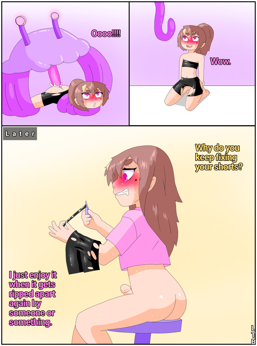 Rule 34 - Ass Bike Shorts Comic Femboy Gay Lewderthanblue Oc Ran(ltb)  Sewing Torn Bike Shorts | 6462785