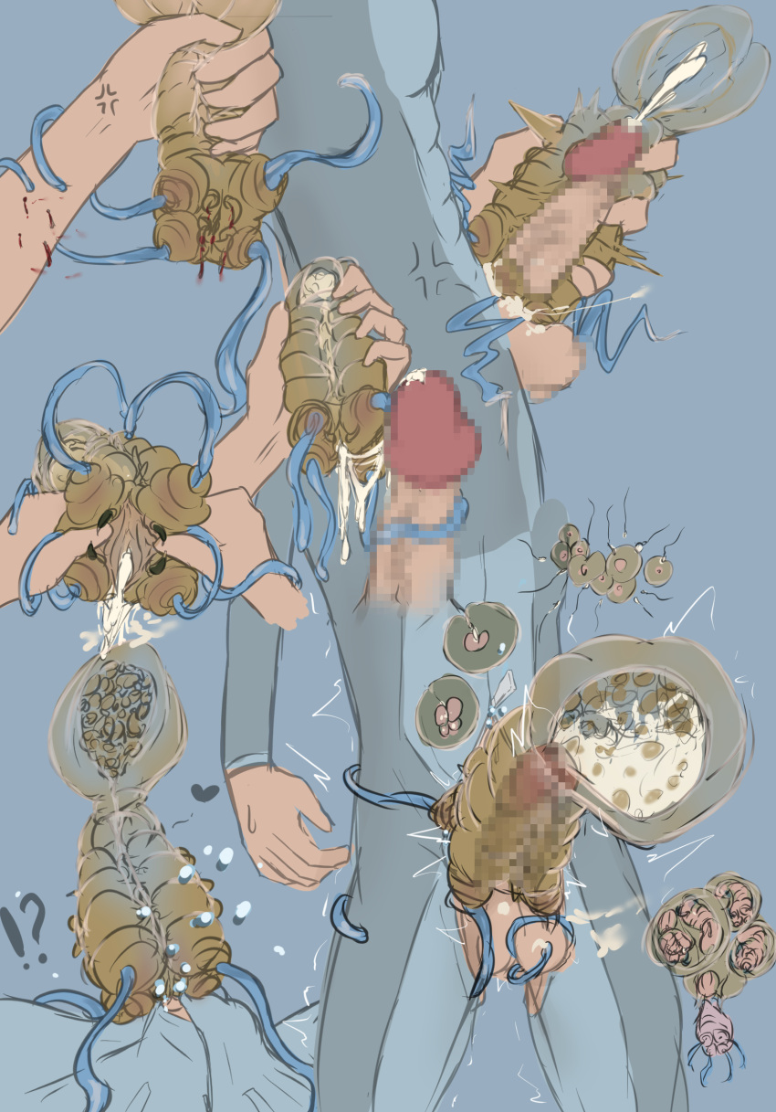 Rule 34 - 1boy Alien Alienhuman Bleeder Blood Blue Tentacles Censored  Censored Penis Clothed Male Cum Dicksucking Creature Egg Egg Cell Egg  Laying Fangs First Porn Of Character Hatching Human Human Penetrating
