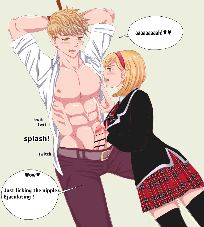 Rule 34 - Big Cock Blonde Hair Cfnm Clothed Female Nude Male Cock Cum Cum  On Body Ejaculation Male Nipple Licking Male Nipple Sucking Male Nipples  Muscular Male Open Shirt Sperm | 7229365