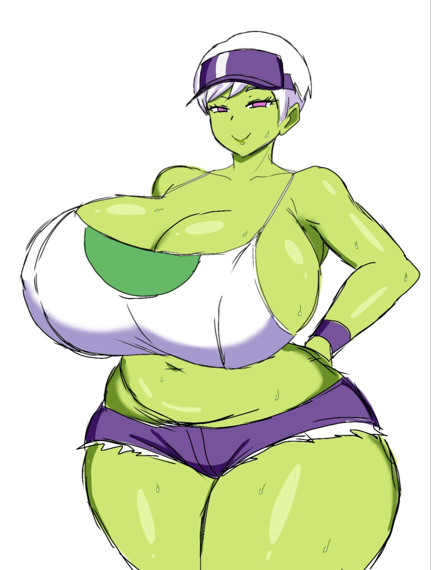 Rule 34 - 1girls Big Breasts Breasts Cheelai Curvy Dragon Ball Dragon Ball  Super Dragon Ball Super Broly Front View Huge Breasts Momiji (artist) Short  Shorts Thick Thighs | 7270651