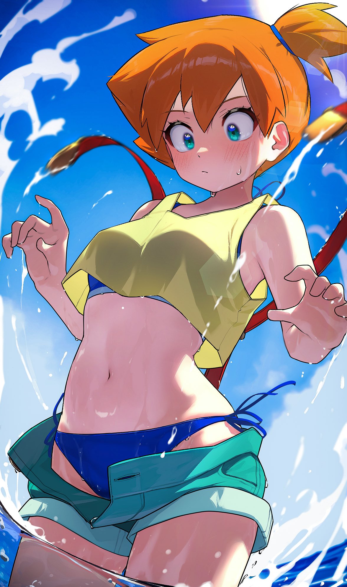 Rule Girls Bikini Blue Bikini Blue Eyes Blush Booty Shorts