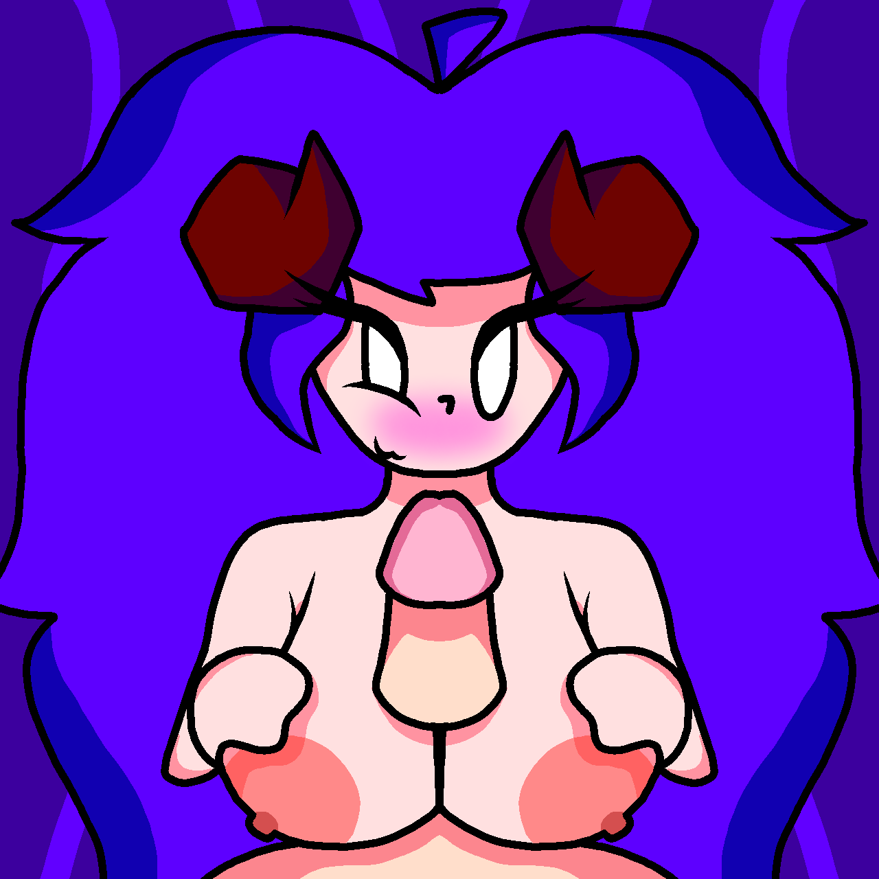 Rule 34 - Breasts Dick Horns Lightwuz Nipples Purple Hair Titjob | 7456428