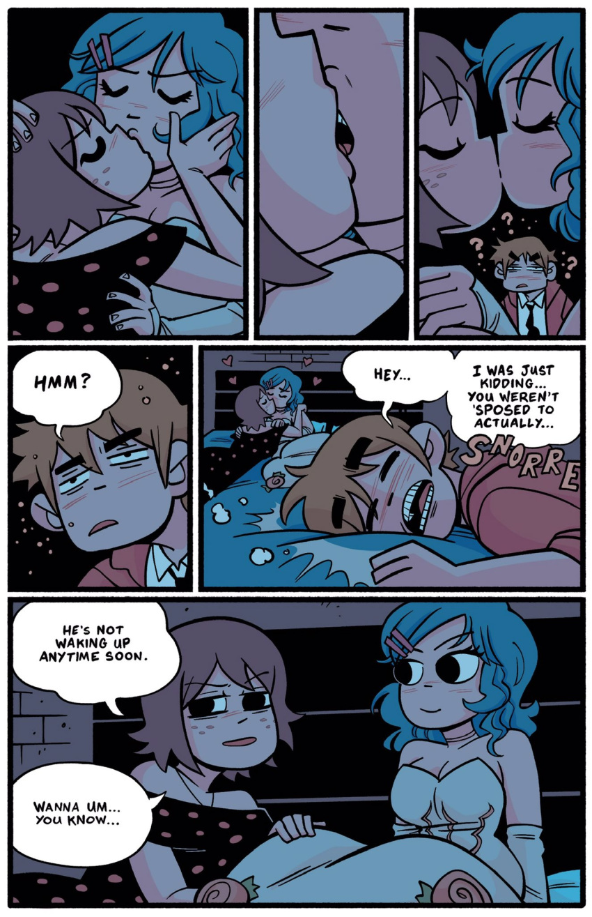 Rule 34 - 1boy 2girls 2girls1boy Bonerbob Comic Comic Page Cucked By  Lesbian Cuckold Dress Drunk Drunk Bubbles Hands On Face Hands On Knees  Hands On Shoulders Kim Pine Lesbian Making Out