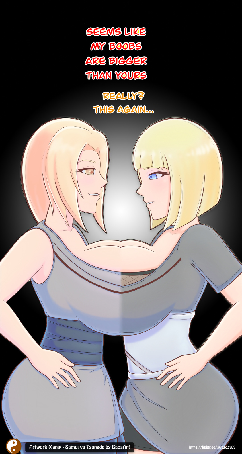 Rule 34 - 2girls Baosart Big Breasts Blonde Hair Blue Eyes Breast Docking  Breast Press Breasts Brown Eyes Busty Cleavage Comparing Comparing Breasts  Conjoined Conjoined At Breasts Conjoined Twin Conjoined Twins Conjoinment