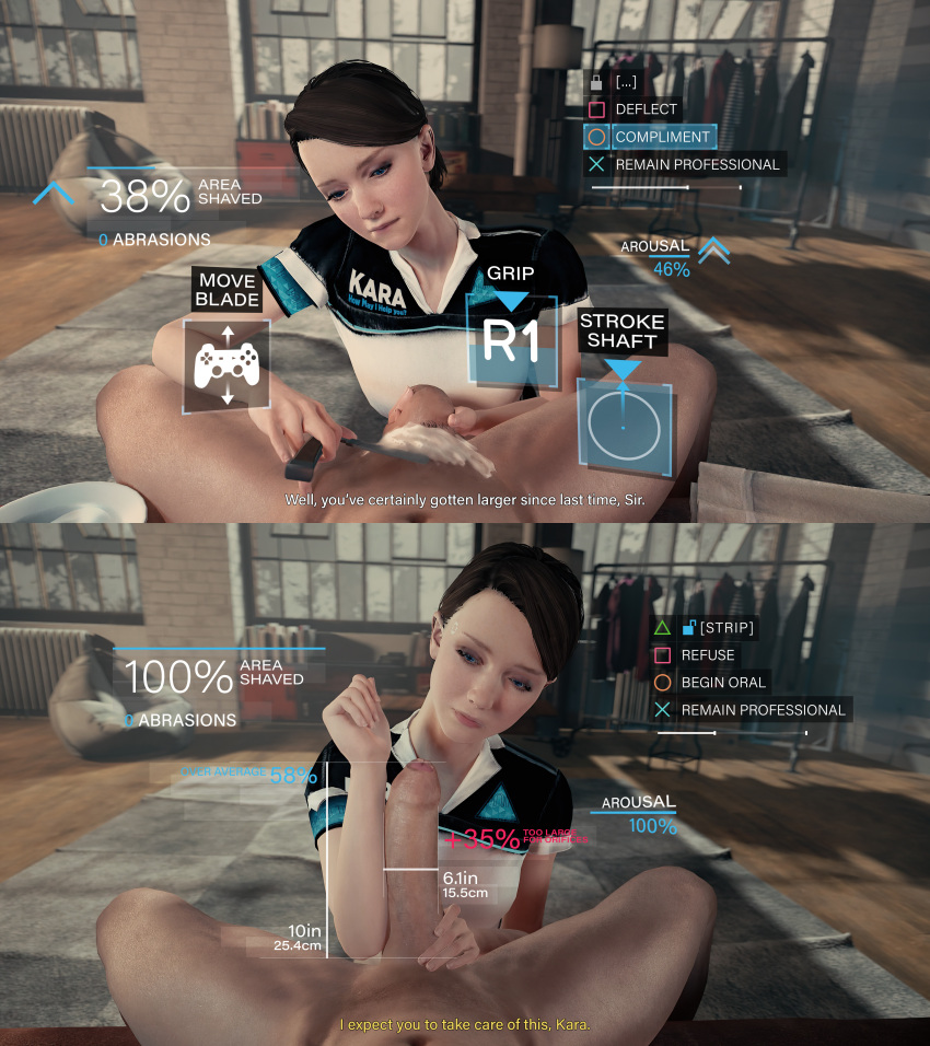 Rule 34 - 1boy 1girls Android Clothed Female Detroit: Become Human Dialogue  Edit English Text Erect Penis Forearm Cock Foreskin Gameplay Mechanics Kara  (detroit: Become Human) Large Penis Laying Back Leeterr Measuring