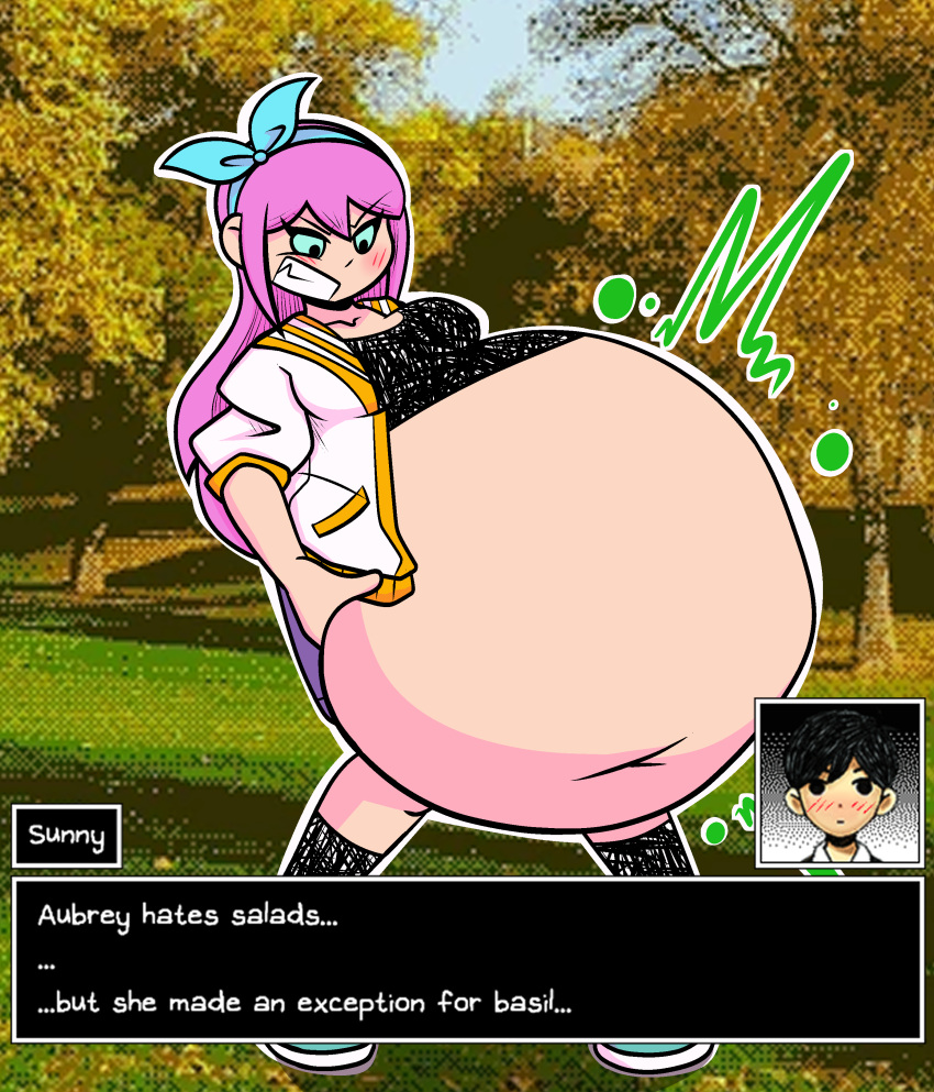 Rule 34 - 1girls 2boys Aubrey (omori) Basil (omori) Big Belly Bullying Omori  Sadism Struggling Prey Sunny (omori) Vore | 7404788