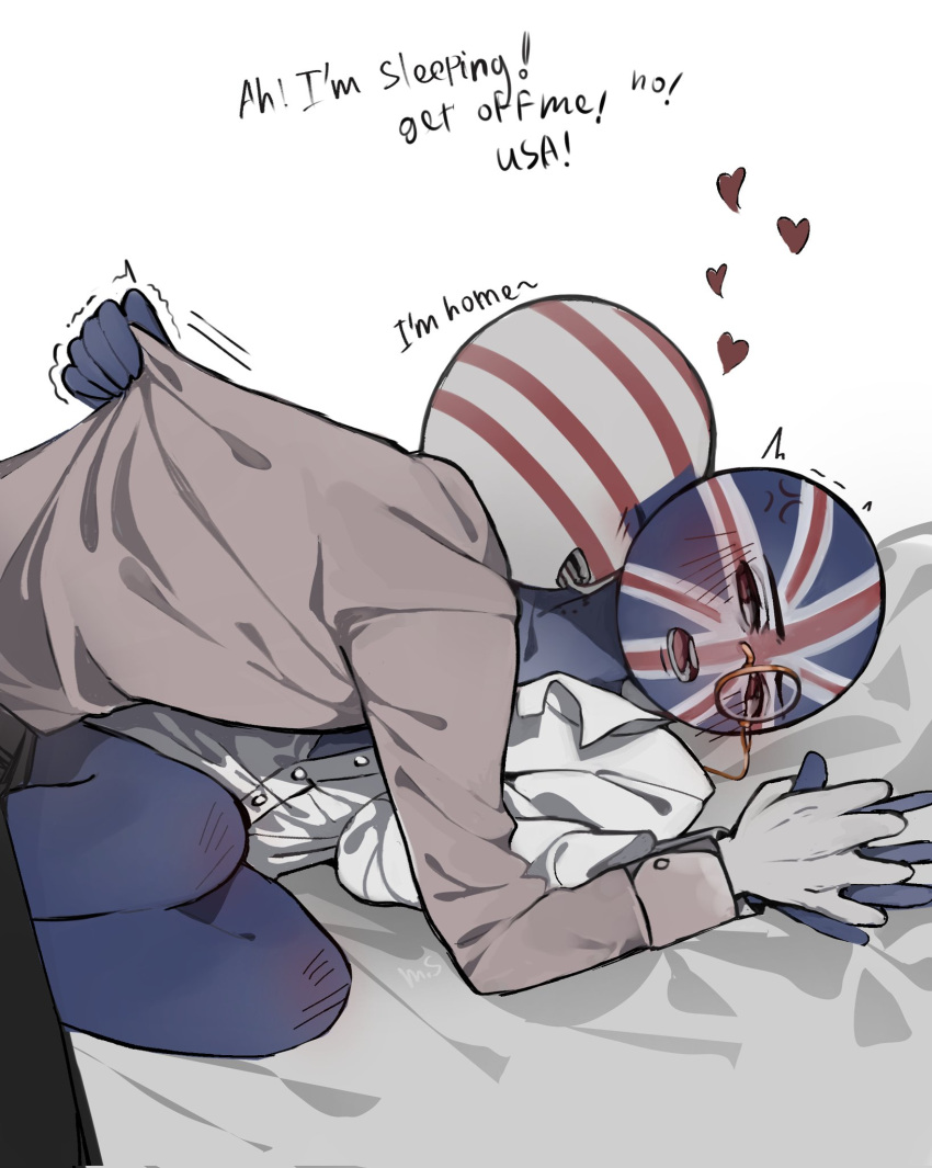 Rule 34 - Biting Neck Blush Countryhumans Gay Holding Hands Male Only  Pinned To Bed Sanjo (artist) United Kingdom (countryhumans) United States  Of America (countryhumans) | 6740164