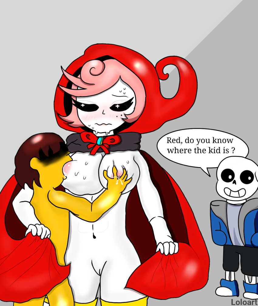 Rule 34 - Boy Breasts Out Of Clothes Frisk Girl Grabbing Grabbing Nipples  Hidden Sex Lactation Loloart Milking Moan Pink Hair Red (undertale Red) Sans  Skeleton Sucking Nipples Sweat Undertale Undertale Au