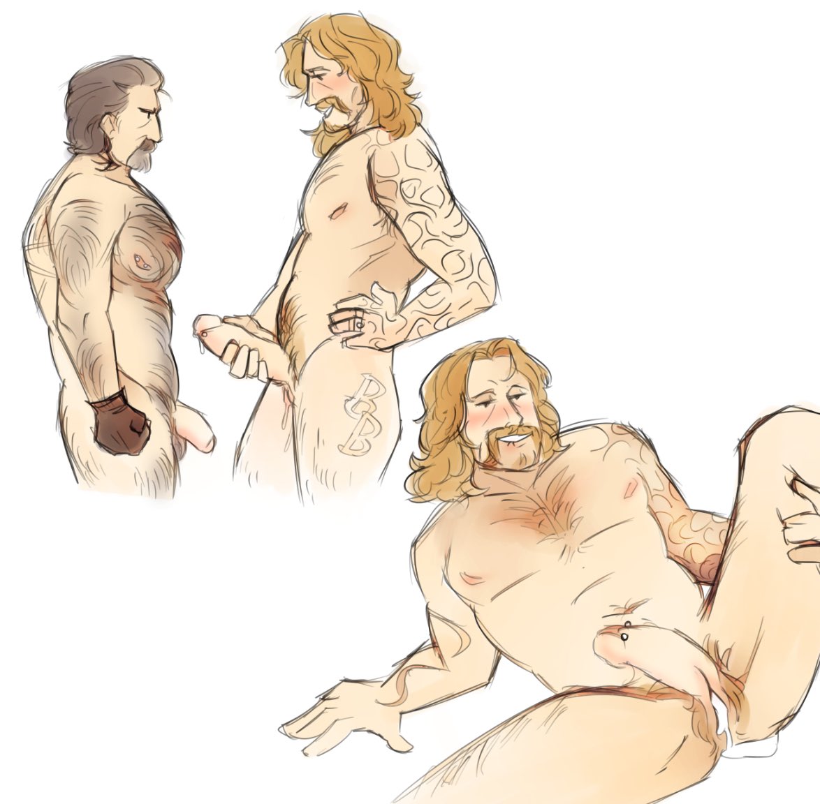 Hairy naked gays