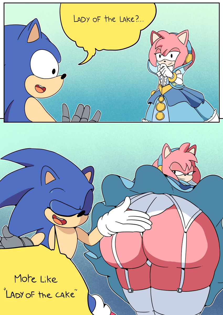 Rule 34 - Amy Rose Ass Bigger Than Head Big Ass Big Thighs Black Eyes Blue  Dress Blue Fur Bracelet Commission Dialogue Fancy Dress Fat Ass Garter Belt  Headband Huge Ass Humor