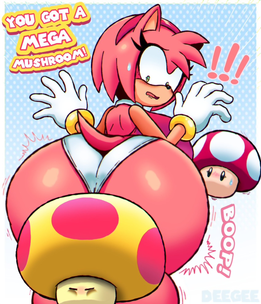 Rule 34 - ! Amy Rose Ass Ass Expansion Big Breasts Breasts Crossover  Devilishcentral Expansion Female Fur Hedgehog Huge Ass Mario (series) Mega  Mushroom Motion Lines Mushroom Nintendo Power Up Sega Sonic (