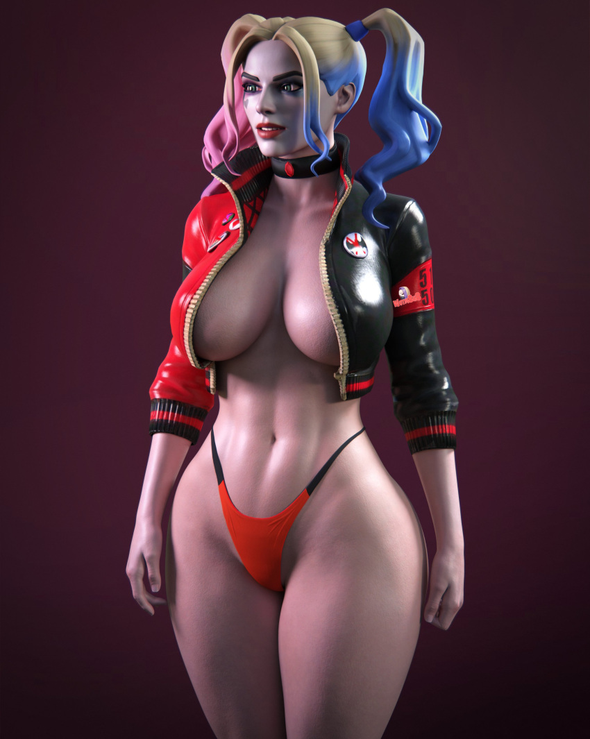 Rule 34 - Batman (series) Big Breasts Breasts Child Bearing Hips Dc Fortnite  G-string Harley Quinn High-waist Panties High-waisted Thong Large Breasts  Long Hair Open Shirt Panties Red G-string Red Panties Red