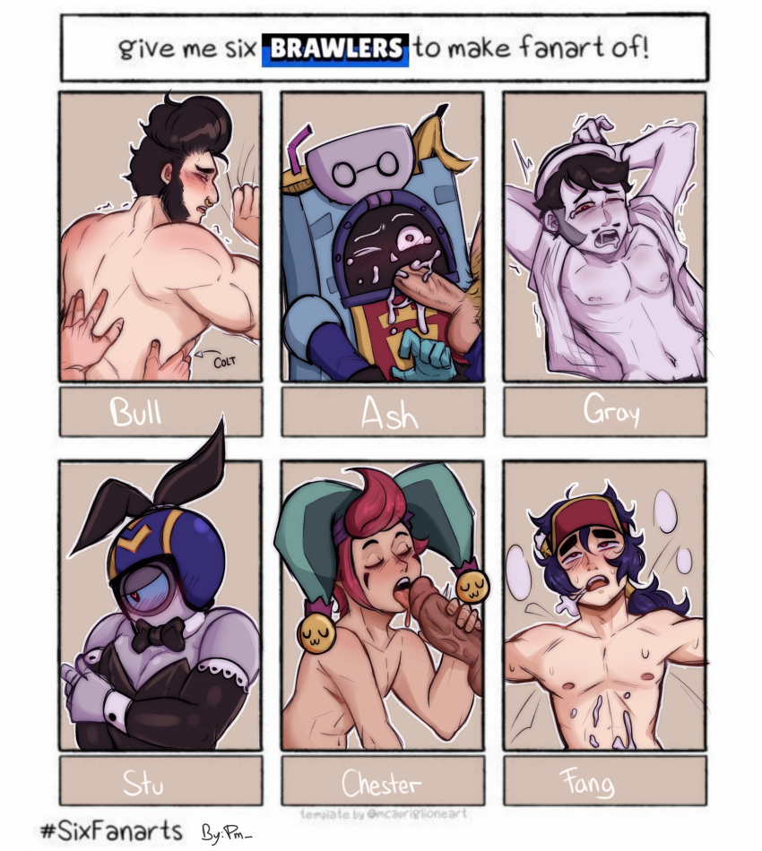 Rule 34 - Ahe Gao Ash (brawl Stars) Blowjob Brawl Stars Bull (brawl Stars)  Chester (brawl Stars) Cum Fang (brawl Stars) Gray (brawl Stars) Moaning  Naked Male Oral Sex Robot Six Fanarts