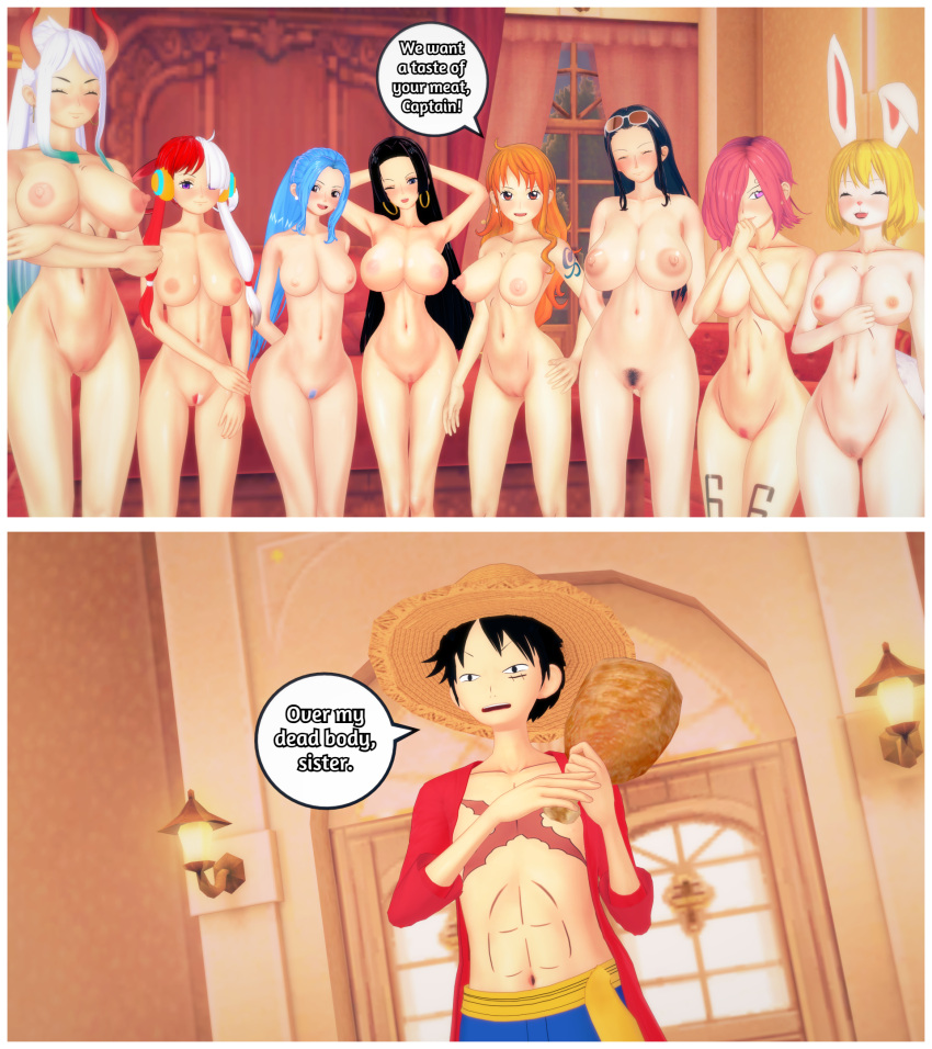 Rule Boy Girls Girls Boa Hancock Breasts Carrot One Piece