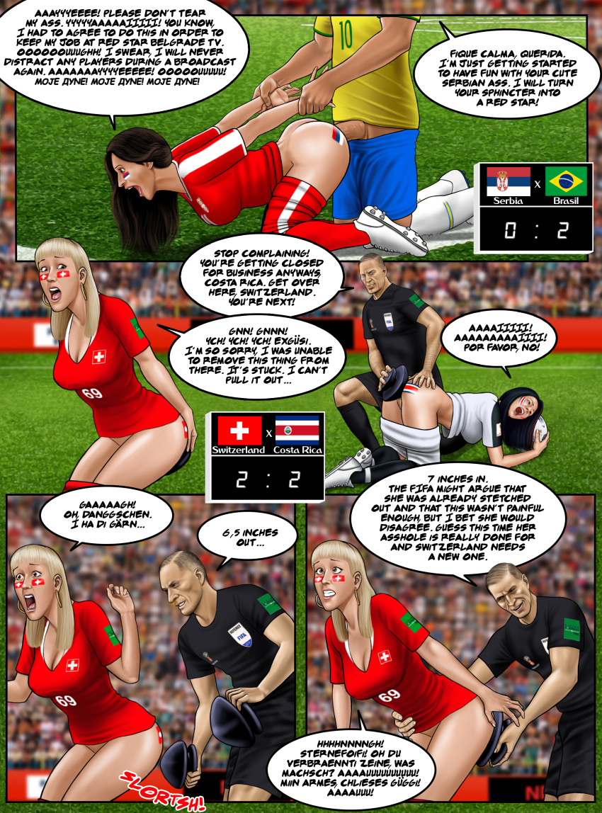 Rule 34 - 2018 Fifa World Cup Anal Anal Sex Ass Bottomless Brazil Buttplug  Comic Costa Rica Crying Crying With Eyes Open Defeat Defeated Dialogue  English Text Extro Football Huge Buttplug Humiliation