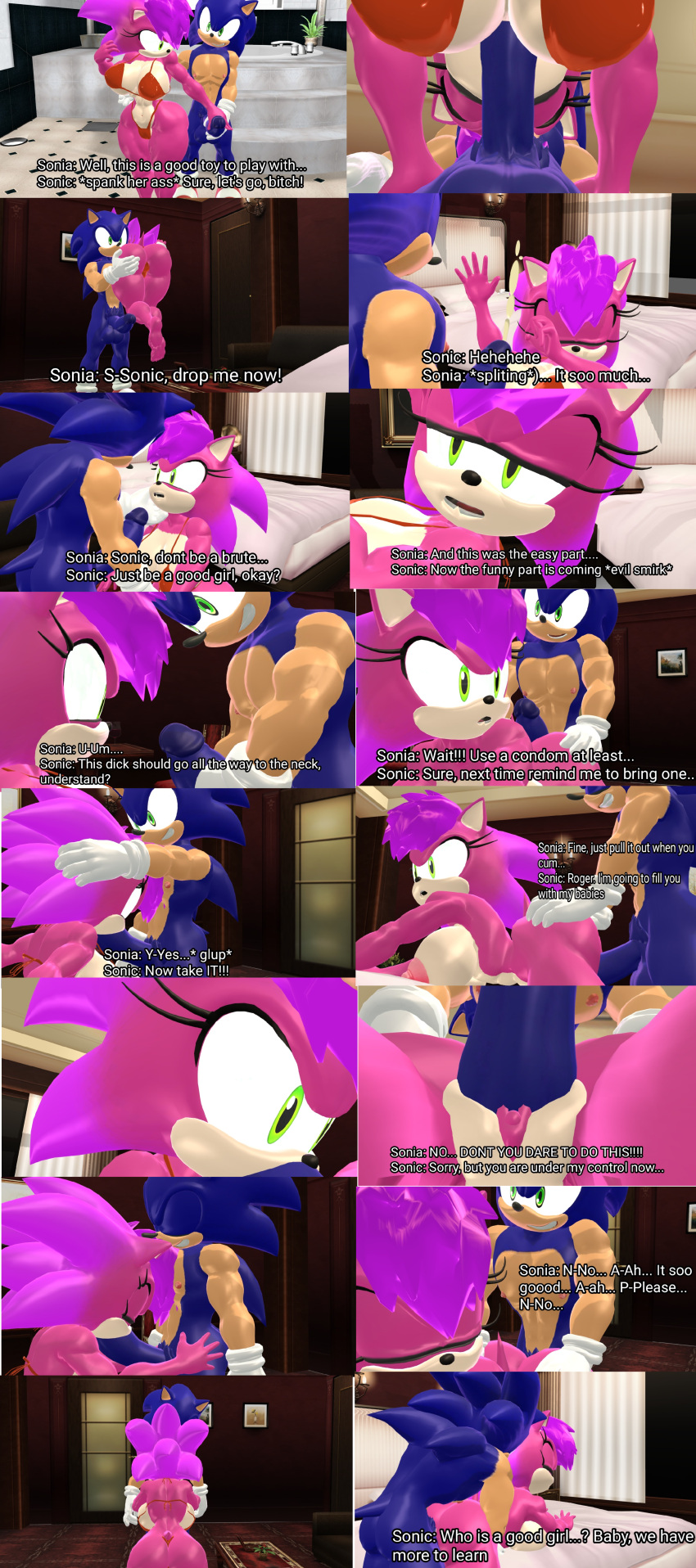 Rule 34 - Bathroom Big Ass Big Breasts Big Penis Blowjob Blue Fur Comic  Dialogue Fucked From Behind Pink Fur Room Sega Sex Sonia The Hedgehog Sonic  The Hedgehog (series) Sonic Underground | 7531712