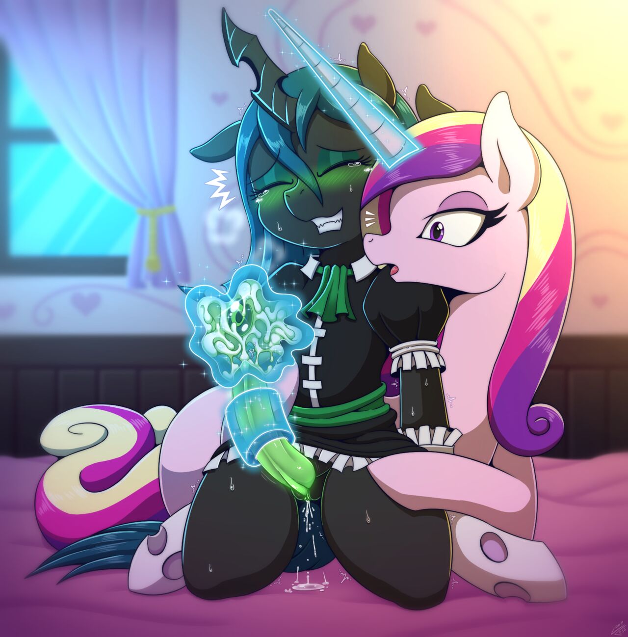 Rule 34 – alicorn animal genitalia animal penis arthropod black body blue mane blue tail bodily fluids changeling clothing cum cumshot dress duo egg egg laying ejaculation equid equine equine penis female feral friendship is magic genital fluids genitals glowing glowing horn green eyes green penis gynomorph half-closed eyes hasbro herm hi res horn horsecock intersex licking licking lips maid uniform mammal mane multicolored mane multicolored tail my little pony narrowed eyes ovipositor penis penetrable sex toy penile ovipositor penis pink body princess cadance (mlp) pussy pussy juice queen chrysalis (mlp) sex toy smile sweat sweatdrop tongue tongue out uniform vavacung wavy mouth wings | 6150525