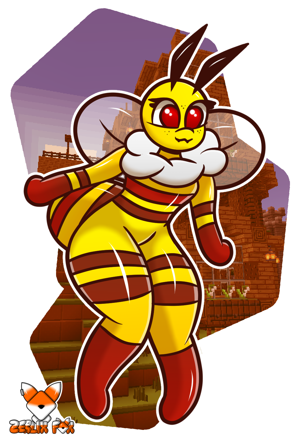 Rule 34 – <3 eyes 1girls 2022 2d (artwork) 4:5 :3 antennae (anatomy) anthro anthro only anthrofied arched back arthropod bedroom eyes bee bee (minecraft) biped border breasts completely nude curvy figure digital media (artwork) english text eyelashes eyeliner featureless breasts featureless crotch female female only freckles heart hi res hips honny (zerlix fox) humanoid hymenopteran insects love makeup markings microsoft minecraft mojang mostly nude naked narrowed eyes no nipples nub feet nude nude female nudity red eyes seductive shaded short stack signature simple background small waist smile solo solo female standing tail markings text thick thick thighs thighs thin eyebrows tuft video games wide eyed wide hips wings xbox game studios yellow body yellow border zerlix fox | 6743903