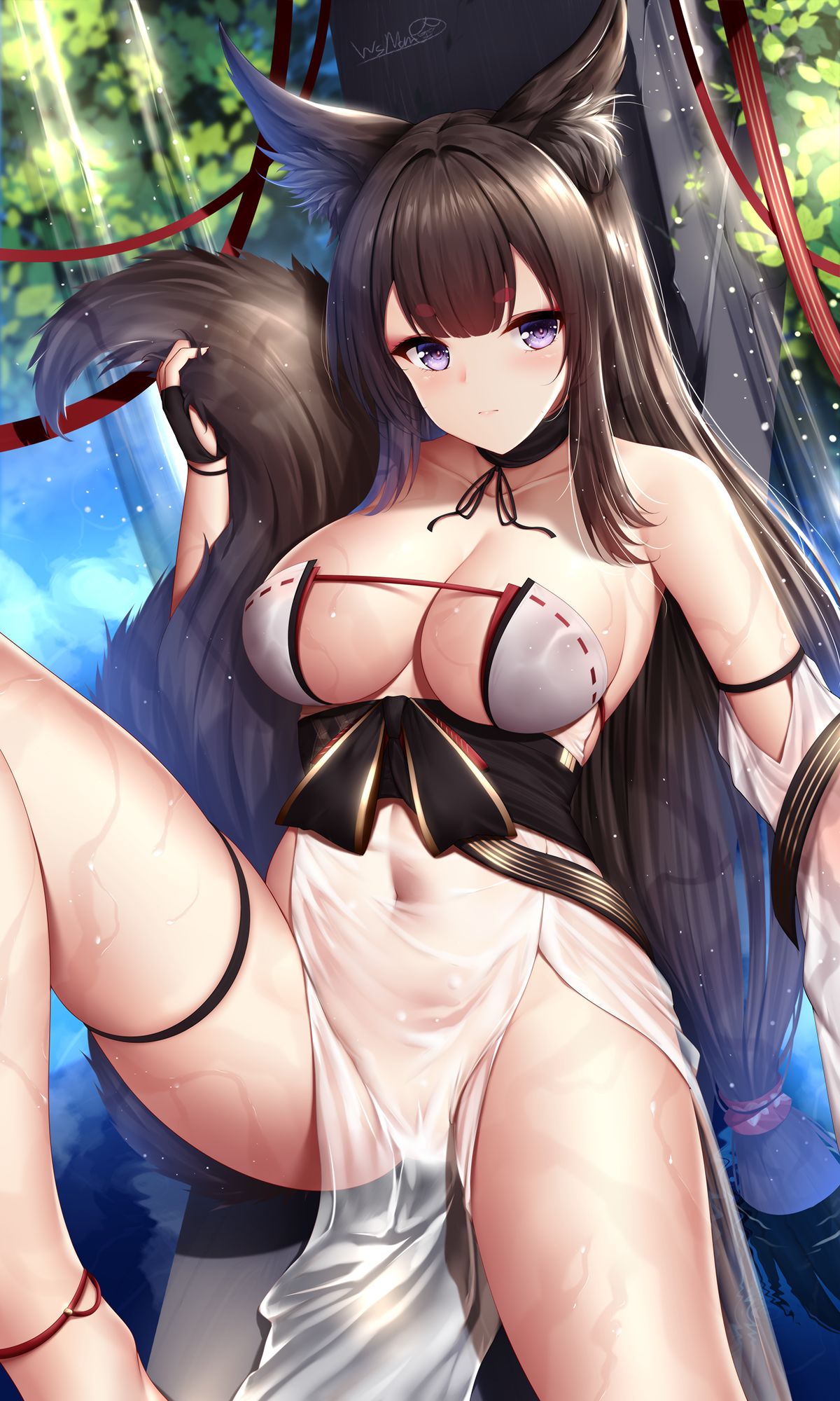 Rule 34 – 1girls amagi (azur lane) azur lane big ass big breasts big butt legs apart looking at viewer looking pleasured solo wsman | 6819922