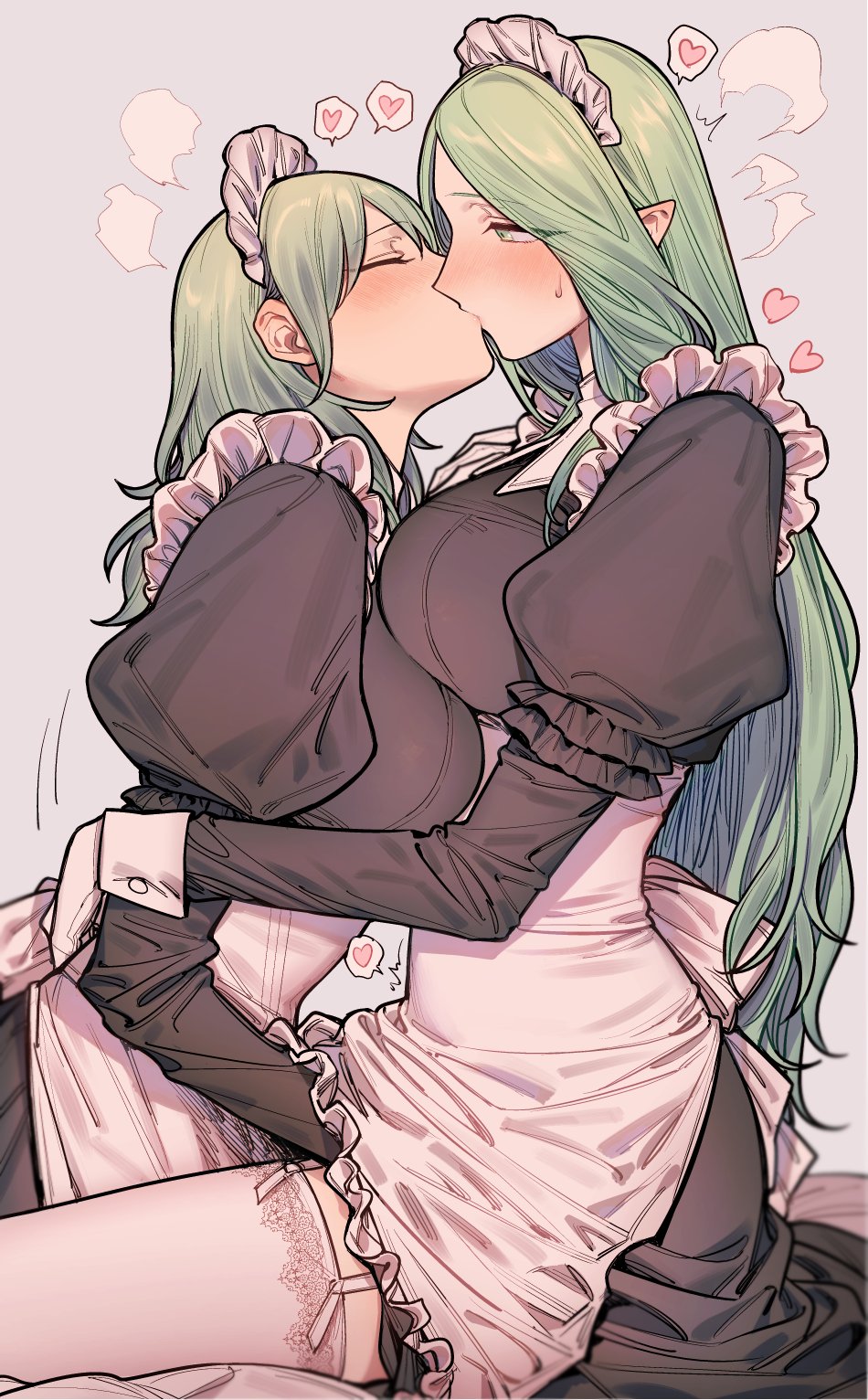 Rule 34 – 2girls alternate costume apron black dress blush breasts byleth (fire emblem) byleth (fire emblem) (female) closed eyes commentary request dress enlightened byleth (female) enmaided female female only fingering fingering partner fire emblem fire emblem: three houses frilled apron frills from side garter straps gloves green hair grey background hand under clothes heart highres ikarin implied fingering kissing large breasts long hair long sleeves maid maid headdress milf multiple girls nintendo pointy ears profile rhea (fire emblem) simple background sitting spoken heart sweat thighhighs very long hair white apron white gloves white thighhighs wrist cuffs yuri | 6477649