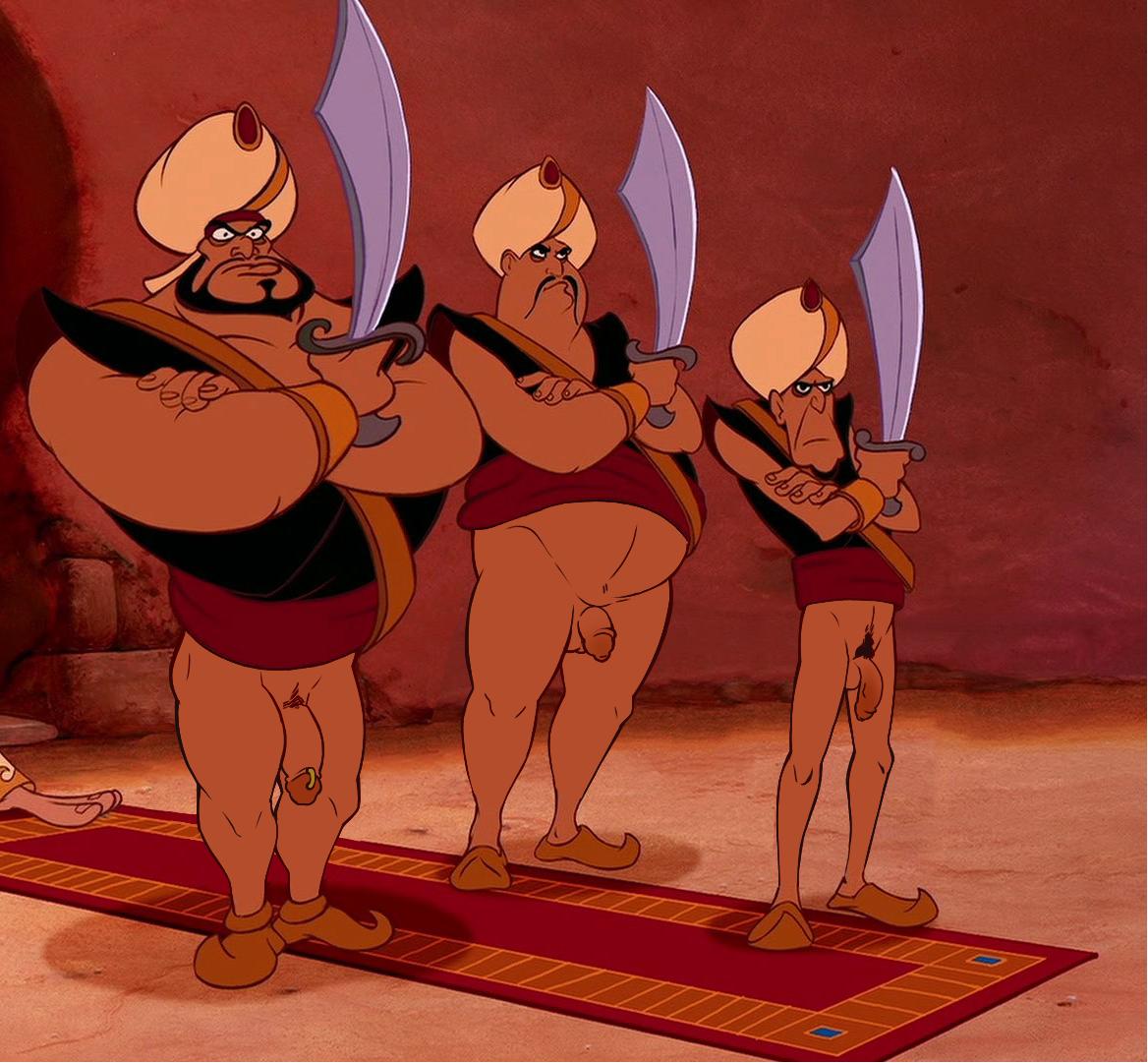 Rule 34 – 3boys aladdin angry balls beard bottomless brown body crossed arms disney drawfag drawthread request edit edited facial hair flaccid penis gay genitals guard holding weapon male male only mustache pantsless penis penis ring penis size difference pierced penis retracted foreskin screencap screenshot screenshot edit serious size difference sword turban uncut unknown artist unknown character weapon yaoi | 6460714