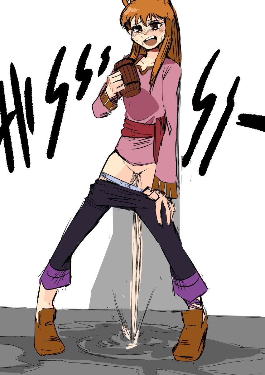 Rule 34 – biku ear holo omorashi pants down peeing peeing self spice and wolf tagme urinating urine wetting wetting self | 6765763