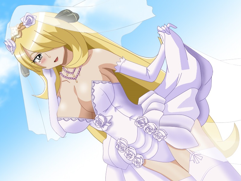 Rule 34 – 1girls blonde hair breasts bridal veil bride clouds corset cynthia (pokemon) dress dress lift garter straps gloves grey eyes hair ornament hair over one eye kechinbo silver large breasts long hair looking at viewer necklace nintendo outside panties pokemon pokemon dppt sky thighhighs veil wedding dress white corset white dress white gloves white panties white thighhighs | 6778648