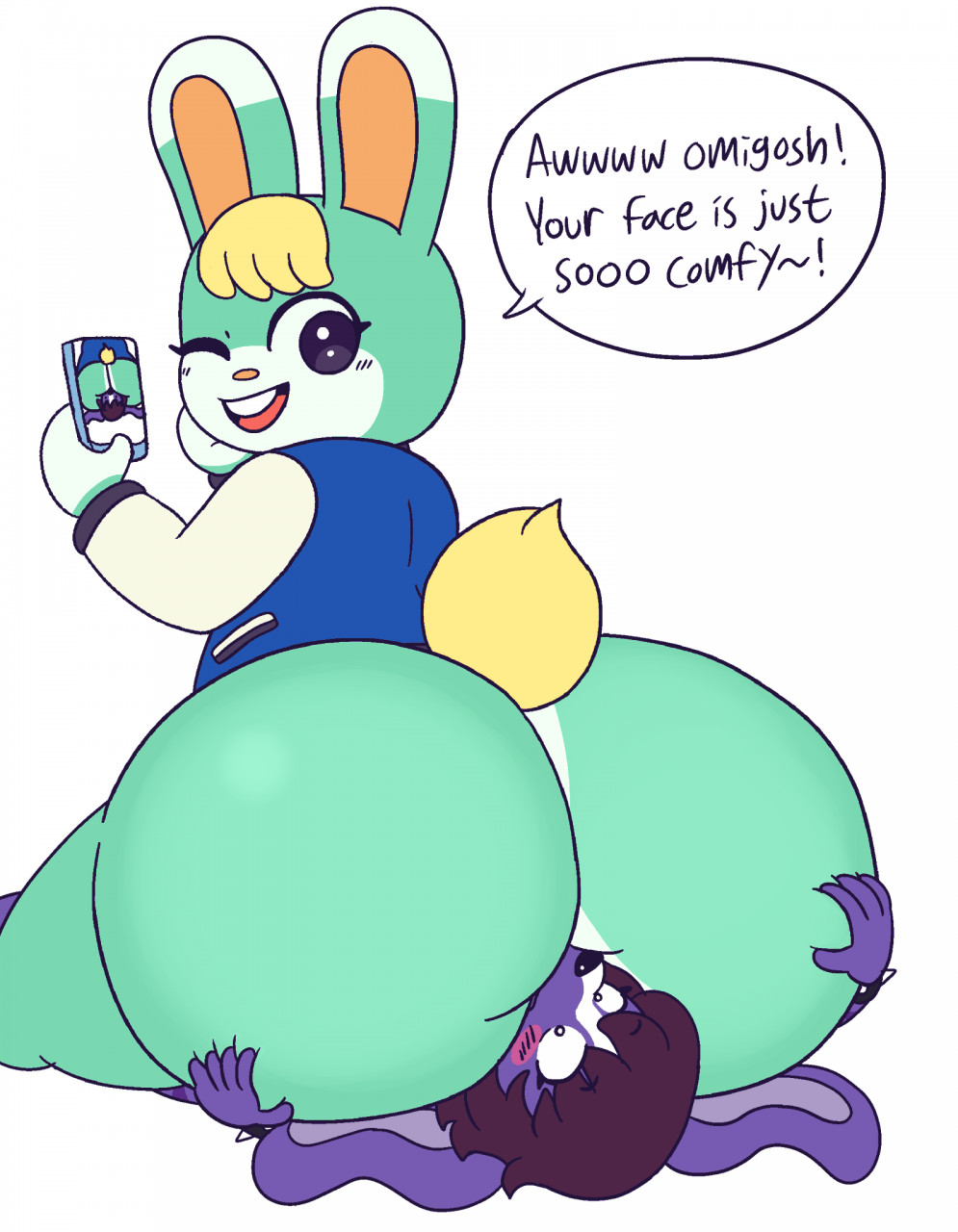 Rule 34 – animal crossing anthro ass blush butt grab dominant dominant male drawful-s duo embarrassed face in ass facesitting female female on bottom female rimming male flustered forced girly goth hand on butt hi res humiliation lagomorph leporid male male/female male on top mammal mephitid nintendo on bottom on top one eye closed pinned pinned to floor pinned to ground rabbit sasha (animal crossing) sitting skunk smothering submissive submissive female teasing trapped in butt under butt video games | 6775708