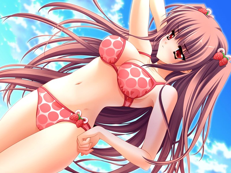 Rule 34 – airi (quilt) bikini carnelian game cg long hair pink hair quilt quilt (game) solo swimsuit two side up | 537256