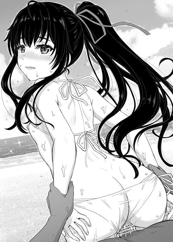 Rule 34 – beach beach sex bikini bikini aside bikini pull black hair blush cum in pussy cum inside hair ribbon looking back open mouth orgasm ponytail sex from behind sweat yukinoshita yukino | 6782502