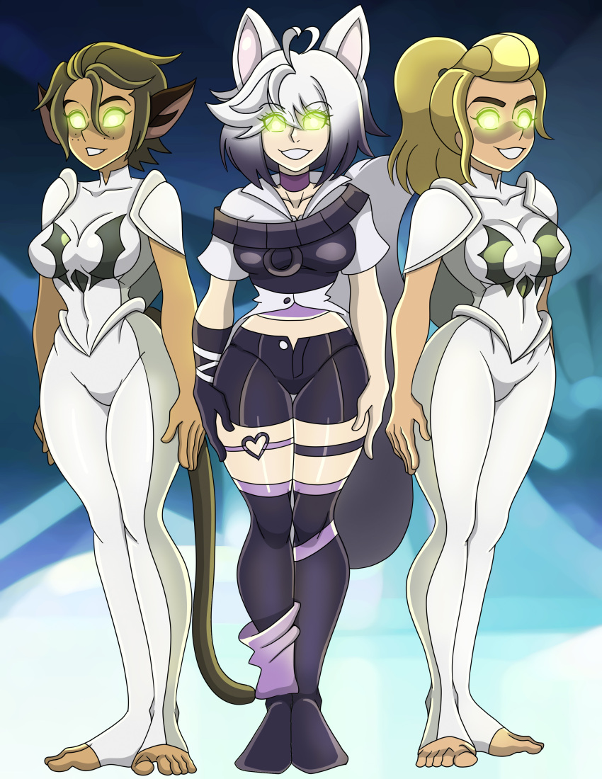 Rule 34 – 3girls adora blonde female blonde hair bodysuit brainwashing brown tail cat ears cat tail catgirl catra choker curvy damsel in distress dark-skinned female dark skin defeated defeated heroine defeated villainess enslaved royal female female focus female only femsub fox ears fox tail foxgirl freckles gloves glowing eyes green eyes happy trance hi res hourglass figure human humanoid light-skinned female light skin long hair medium hair midriff mind control original original character pants ponytail purple choker purple gloves purple shorts purple thighhighs she-ra and the princesses of power short hair shorts slave slavegirl smile standing stirrup socks sub only submissive tail tech control thick thighs thighhighs thin waist white bodysuit white pants white tail wide hips zorro-zero | 6791822